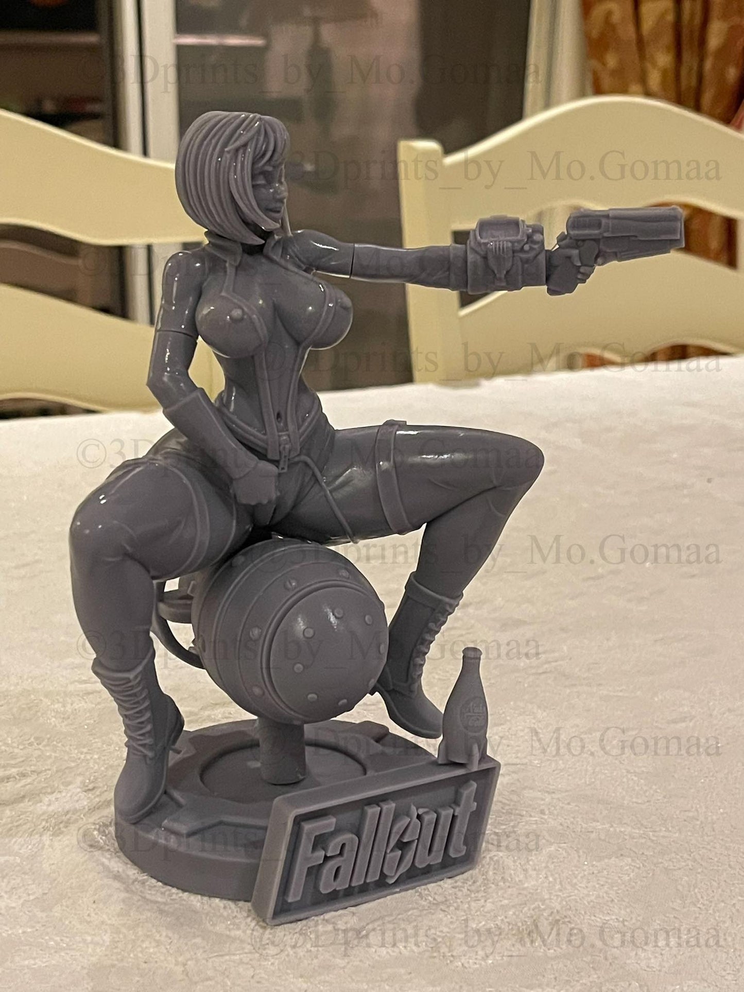 Vault Girl Fallout – NSFW 3D Printed – Miniature by Digital Dark Pin-Ups