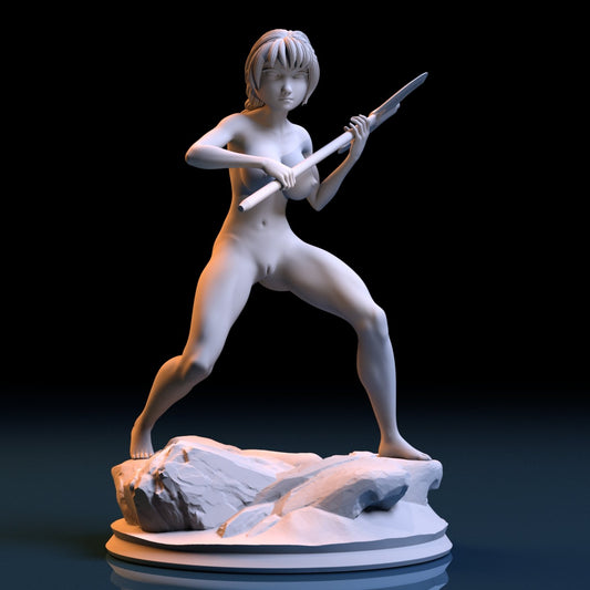 Viking Girl NSFW 3D Printed Figurine Fanart Unpainted Miniature Scaled Models