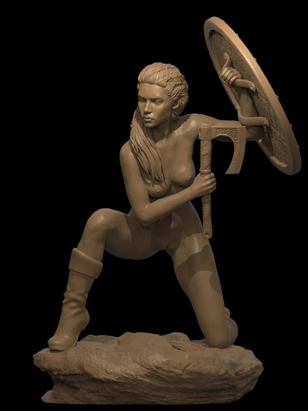 Vikings Queen Lagertha NSFW Figurine 3D Printed Fanart by ca_3d_art