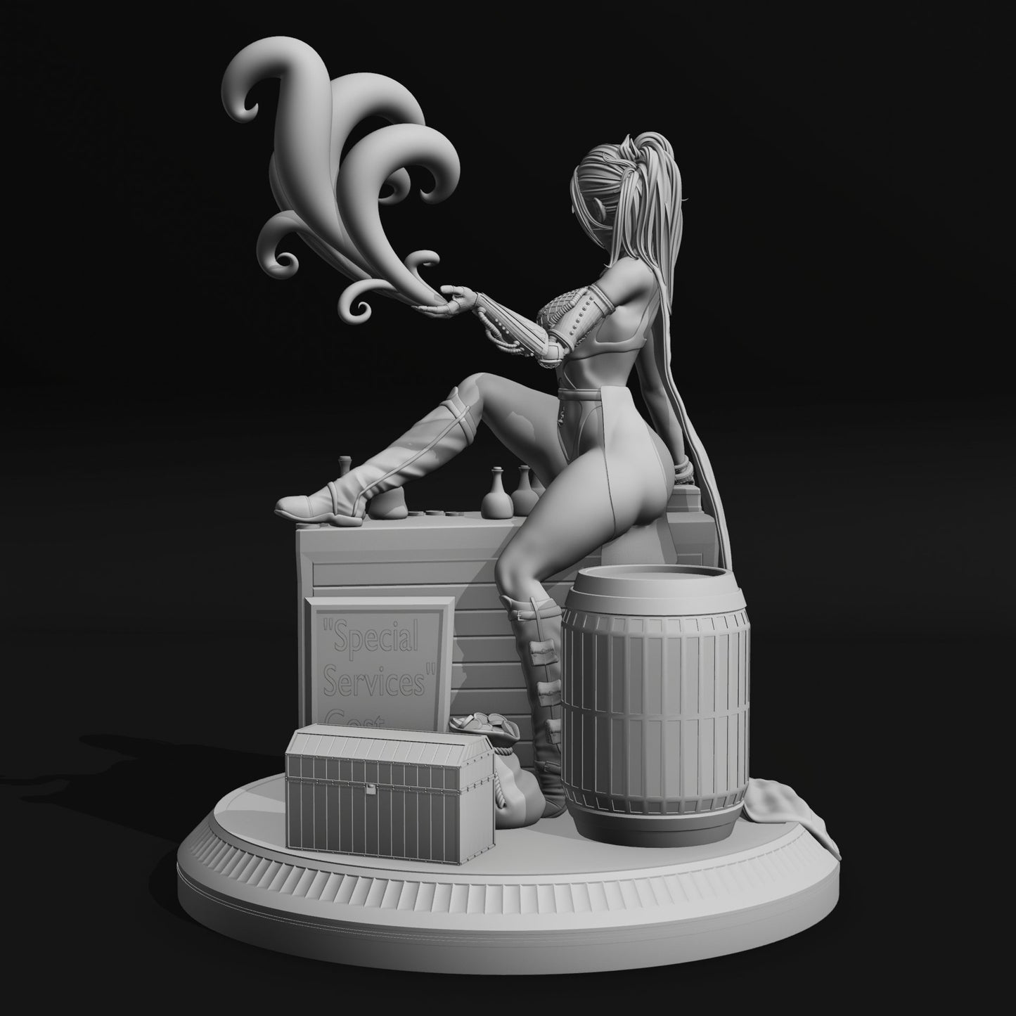 Wicked Shopkeep NSFW 3d Printed miniature FanArt by QB Works Scaled Collectables Statues & Figurines