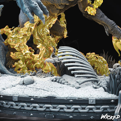 Witcher Geralt Ciri Diorama Resin 3D Printed Sculpture Movie Statue FunArt by Wicked