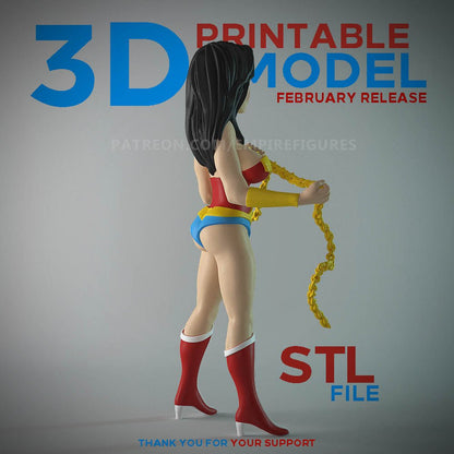 Wonder Woman 3D Printed Figurine Collectable Fanart DIY Kit Unpainted by EmpireFigures