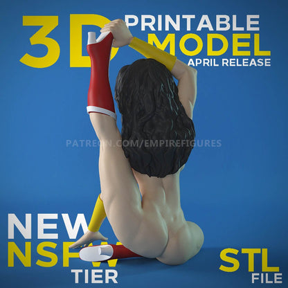 Wonder Woman 3D Printed NSFW Figurine Collectable Fun Art Unpainted by EmpireFigures