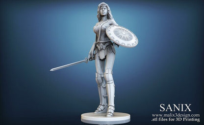 Wonder Woman 3D Printed Resin Figure Model Kit FunArt | Diorama by SANIX3D UNPAINTED GARAGE KIT