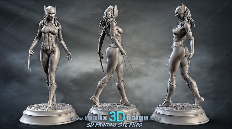 X-23 (Laura Kinney) 3D Printed Resin Figure Model Kit FunArt | Diorama by SANIX3D UNPAINTED GARAGE KIT