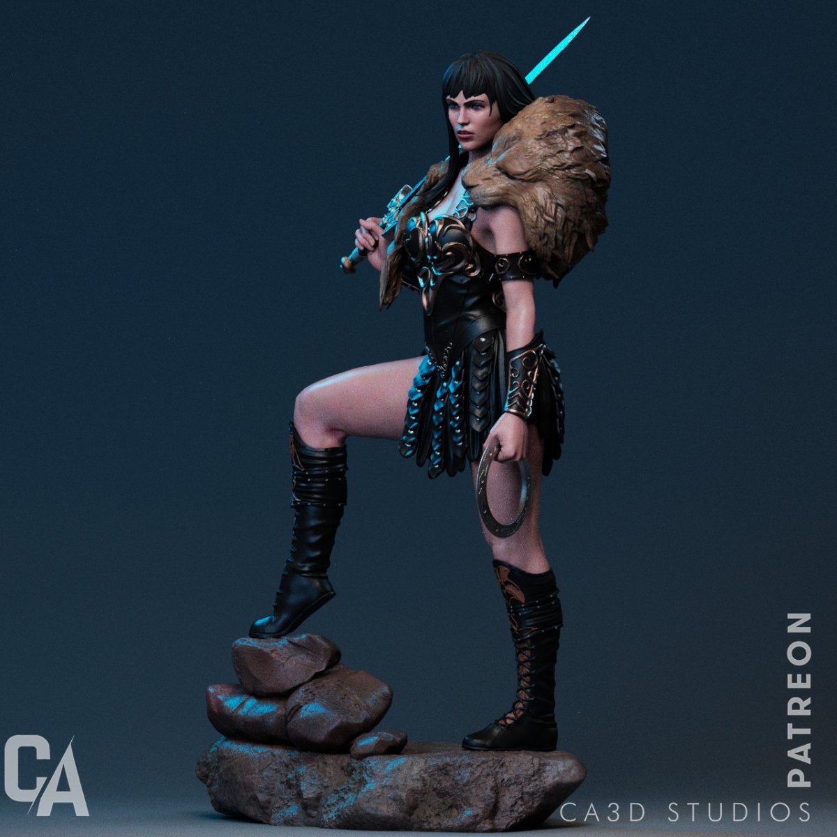 Xena 3d printed Miniature Scaled Statue Figure SFW NSFW