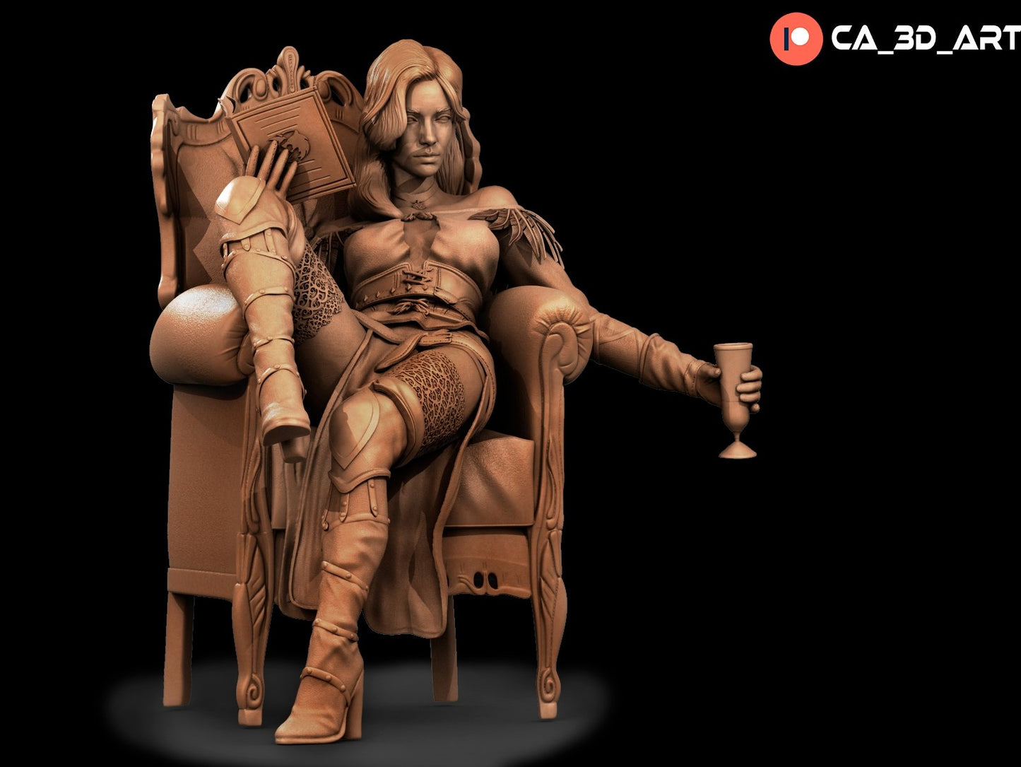 Yennefer 3D Printed Figurine Fanart by ca_3d_art